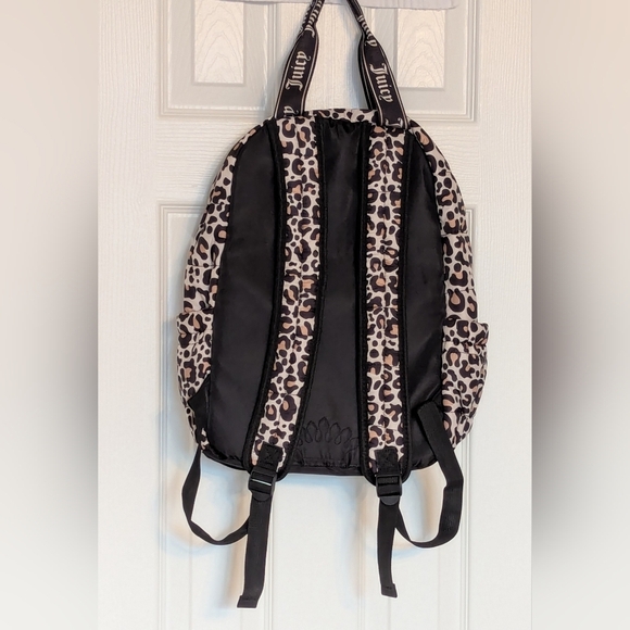 Juicy Couture Kids Leopard Print Gold Sequins Backpack/Knapsack/Carry Handle Bag - Picture 6 of 16
